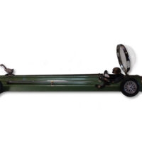 Vintage speedster car art sculpture